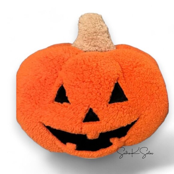 Shearling Pumpkin Halloween Throw Pillow Orange - Hyde & Eek Target 2024 - Picture 5 of 6